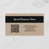 Half Oval Professional Photo Nanny & QR Code Visitekaartje (Achterkant)