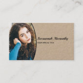 Half Oval Professional Photo Nanny & QR Code Visitekaartje (Voorkant)