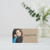 Half Oval Professional Photo QR Code Nanny  Visitekaartje (Staand voorkant)