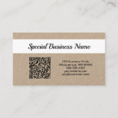 Half Oval Professional Photo QR Code Nanny  Visitekaartje (Achterkant)