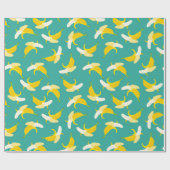 Half peeled banana seamless pattern - Tropical fru Cadeaupapier (Vlak)
