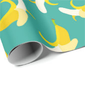 Half peeled banana seamless pattern - Tropical fru Cadeaupapier (Rol Hoek)