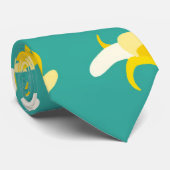 Half peeled banana seamless pattern - Tropical fru Stropdas (Opgerold)