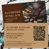 Half Photo Brown Caramel Chocolate Maker Social QR Visitekaartje