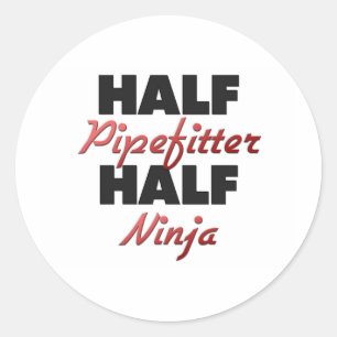 Half Pipefitter Half Ninja Ronde Sticker