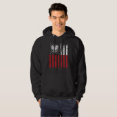 Half Polish Half American Flag Poland USA Hoodie (Voorkant volledig)