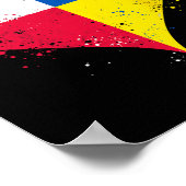 Half Pools Half Oekraïens Een Hart Met Polen Ukr Poster (Hoek)
