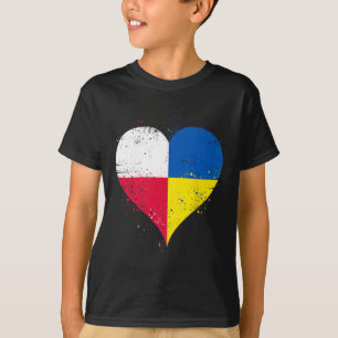 Half Pools Half Oekraïens Een Hart Met Polen Ukr T-shirt