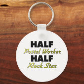 Half Postal Worker Half Rock Star Sleutelhanger (Voorkant)