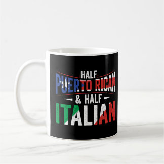 Half Puerto Ricaans en half Italiaans vlaggenerfgo Koffiemok