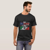 Half Puerto Ricaans en half Italiaans vlaggenerfgo T-shirt (Voorkant volledig)