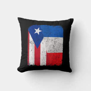Half Puerto Ricaans Half Frans Vlag Erfgoed Trots Kussen