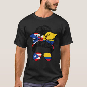 Half Puerto Ricaanse halve Colombiaanse trots Puer T-shirt