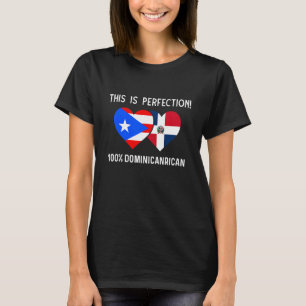 Half Puerto Rican Half Dominicaanse vlag Boris Dom T-shirt