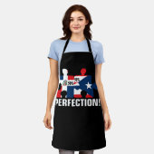 Half Puerto Rican Half Dominicaanse Vlagkaart geco Schort (Gedragen)