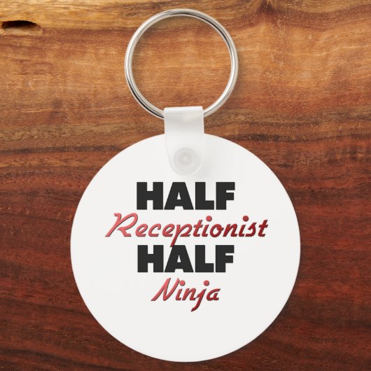 Half receptionist Half Ninja Sleutelhanger (Voorkant)