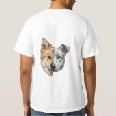 Half Robotische Hondengezicht T-shirt (Achterkant)