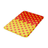Half rode gele stippen patroon ontwerp badmat (Gekanteld)