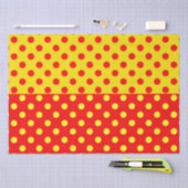 Half rode gele stippen patroon ontwerp tissuepapier (Craft)