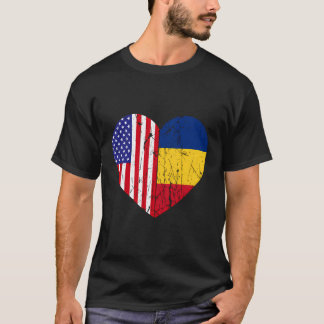 Half Roemenië Half Amerikaanse Roots Mannen Vrouwe T-shirt