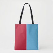Half rood half blauw tote bag (Voorkant)