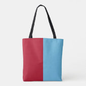 Half rood half blauw tote bag (Achterkant)