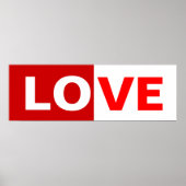 half rood/half wit liefdeswoord poster (Voorkant)