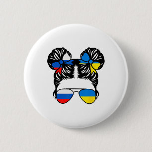 Half Russisch Half Oekraïens Meisje Rusland Kinder Ronde Button 5,7 Cm