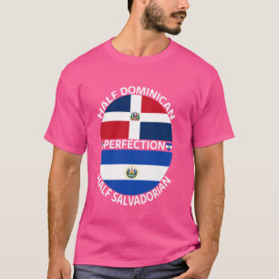 Half Salvadoraanse Dominicaanse Republiek Salvador T-shirt
