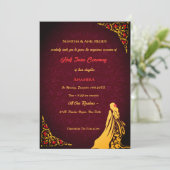 Half Saree Ritu Kala Samskara Kaart (Staand voorkant)