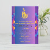 Half Saree Ritu Kala Samskara Kaart (Staand voorkant)