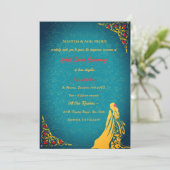 Half Saree Ritu Kala Samskara Kaart (Staand voorkant)