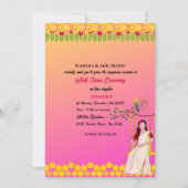 Half Saree Ritu Kala Samskara Kaart (Voorkant)