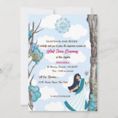 Half Saree Ritu Kala Samskara Vlinder Kaart (Voorkant)