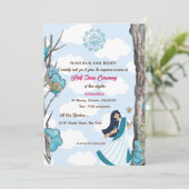 Half Saree Ritu Kala Samskara Vlinder Kaart (Staand voorkant)