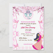 Half Saree Ritu Kala Samskara Vlinder Kaart (Voorkant)