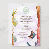 Half Saree Ritu Kala Samskara Vlinder Kaart (Voorkant)