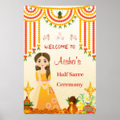 Half Saree welkomstbord Halff sari Welkom poster (Voorkant)
