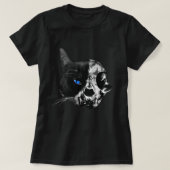 Half schedel, half kat het ultieme horror T-shirt (Design voorkant)