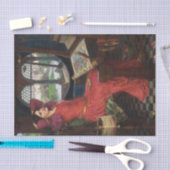 Half-Sick of Shadows door John William Waterhouse Tissuepapier (Craft)