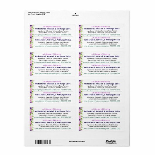 Half-size Anti-back Etiket (Full Sheet)