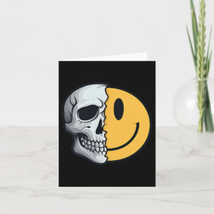 Half Skull Smile Face Rave Skeleton 70s 80s 90s Ta Kaart