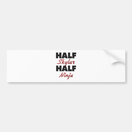 Half Skylar Half Ninja Bumpersticker (Voorkant)