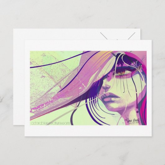 Half slechts Gek Briefkaart (Voorkant / Achterkant)