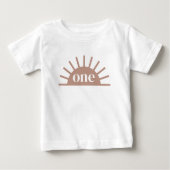 Half Sun One Terracotta Baby Tshirt (Voorkant)