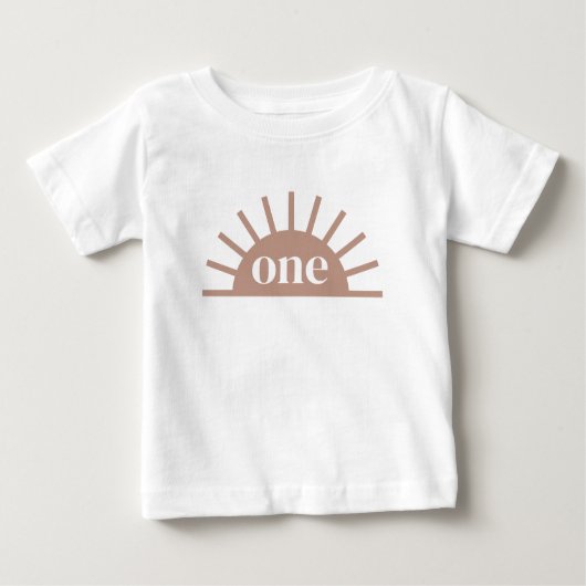 Half Sun One Terracotta Baby Tshirt (Voorkant)