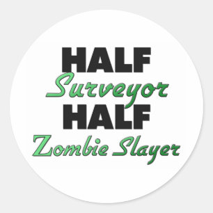 Half Surveyor Half Zombie Slayer Ronde Sticker