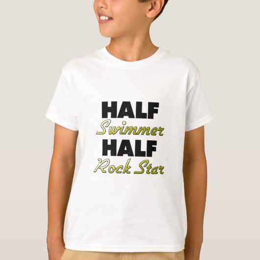 Half-Swimmer Half-Rock Star T-shirt (Voorkant)