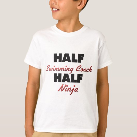 Half-Swimming Coach Half-Ninja T-shirt (Voorkant)