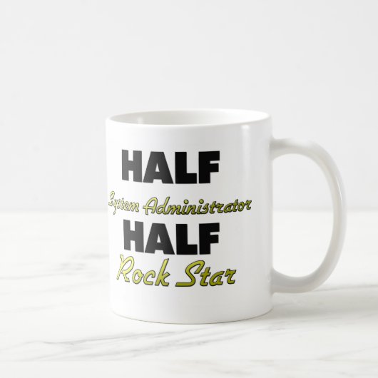 Half System Administrator Half Rock Star Koffiemok (Rechts)
